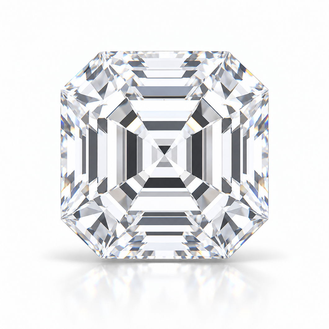 Asscher cut lab grown diamond