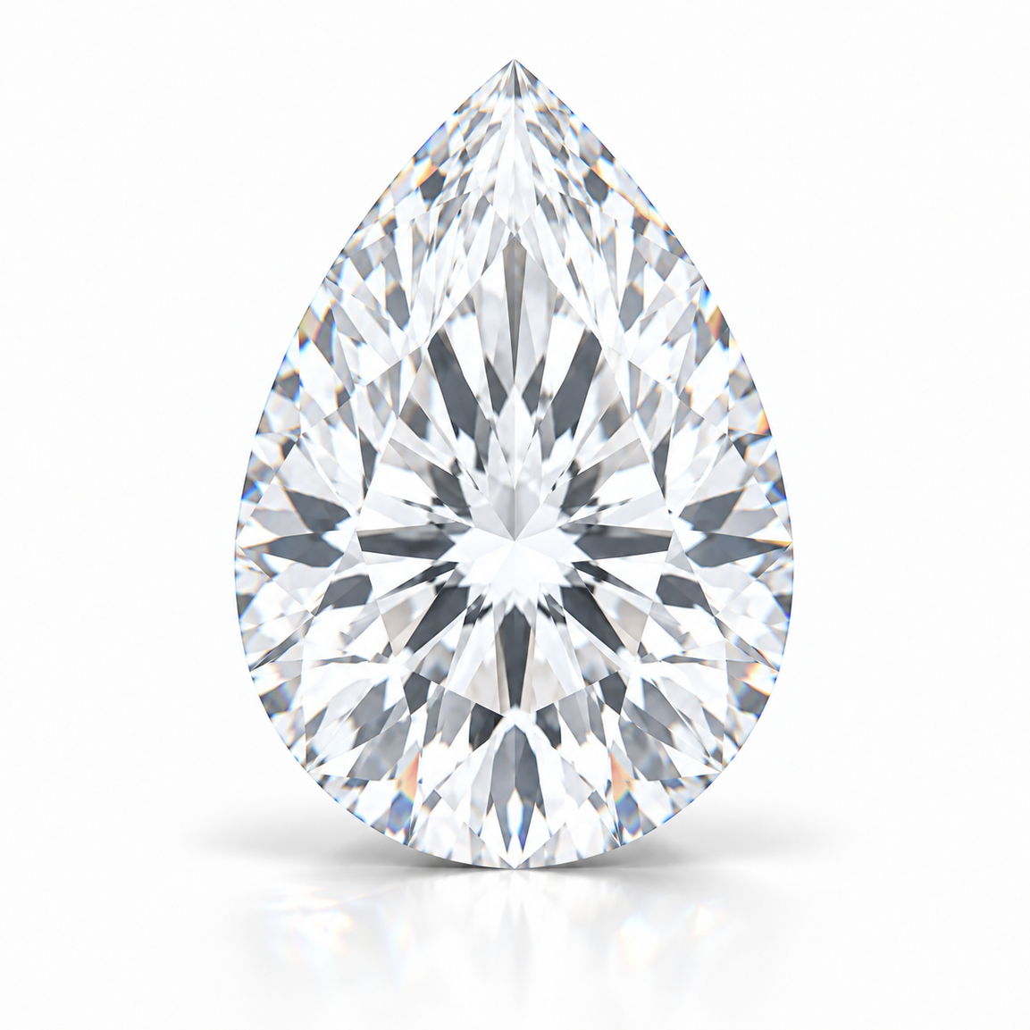 Pear cut lab grown diamond
