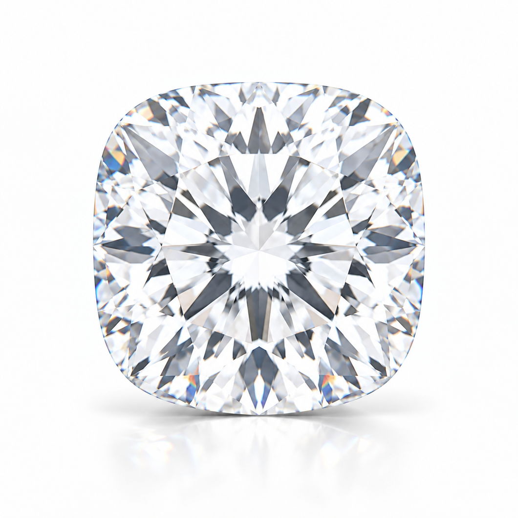 Cushion cut lab grown diamond