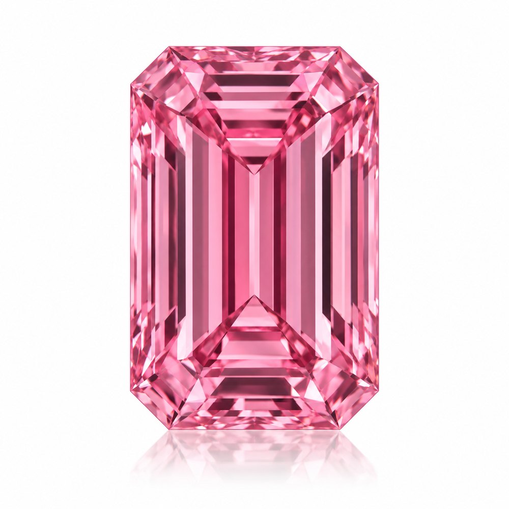 2.05ct Emerald Cut Fancy Intense Pink VS1 Lab Diamond (IGI Certified)