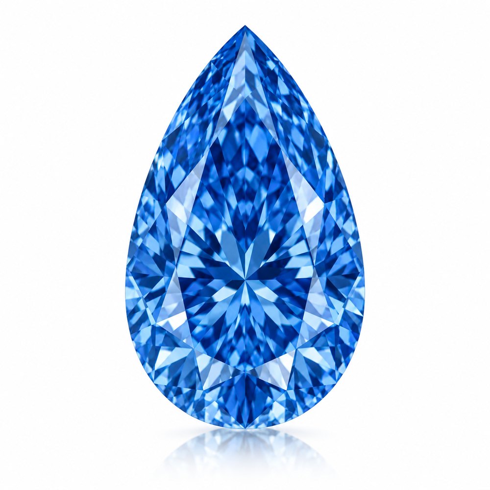 2.04ct Pear Cut Fancy Vivid Blue VVS2 Lab Diamond (IGI Certified)
