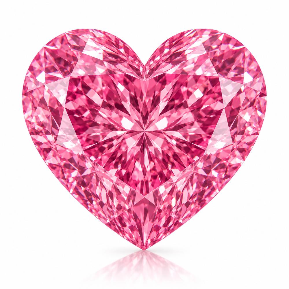 1.06ct Heart Cut Fancy Vivid Pink VS1 Lab Diamond (IGI Certified)
