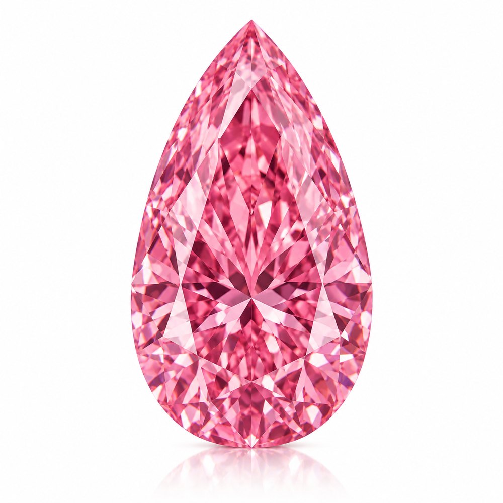 3.04ct Pear Cut Fancy Intense Pink VVS2 Lab Diamond (IGI Certified)